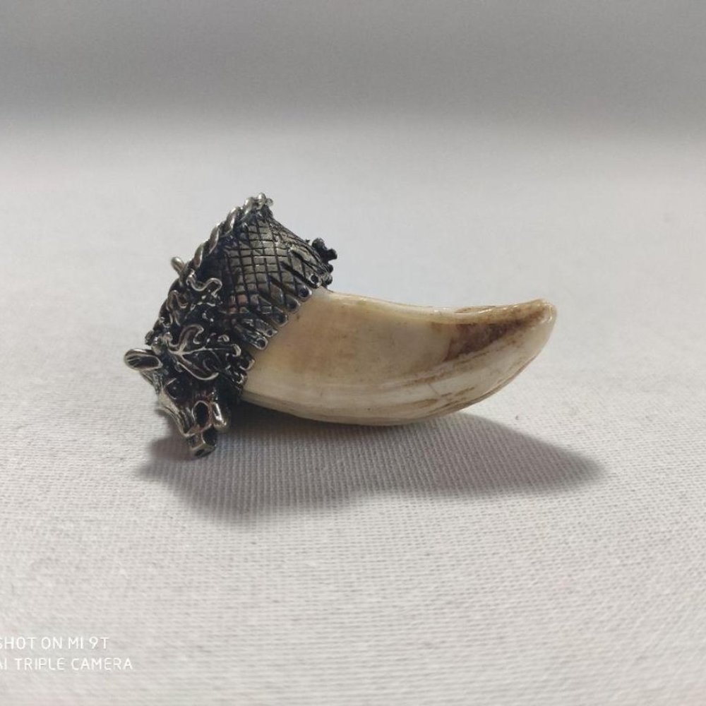 Boar tooth pendant